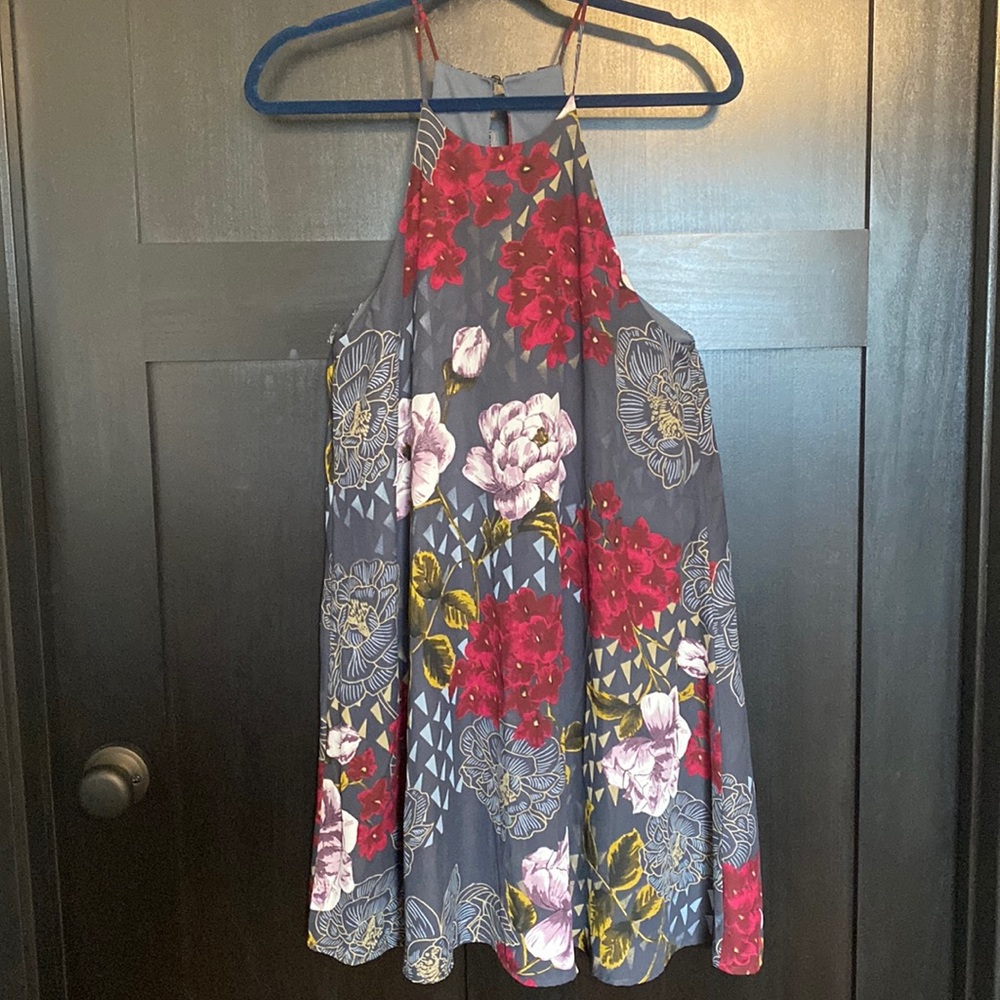 Everly for Francescas floral summer high neck sleeveless dress